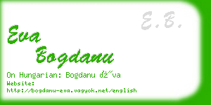 eva bogdanu business card